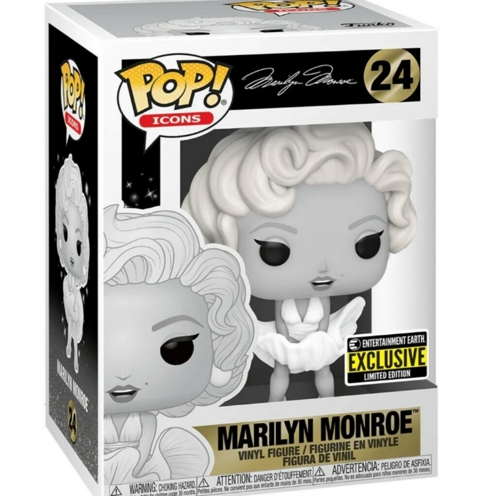 Funko Pop Marilyn Monroe #24 black and white collectible vinyl figure